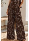 Pantalón choco goma cintura lunares