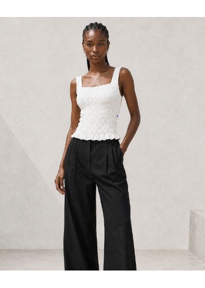 Blusa cuerpo elastico blanco roto