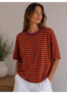 Camiseta cuello redondo rayas