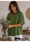 Camiseta cuello redondo rayas