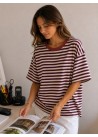 Camiseta cuello redondo rayas