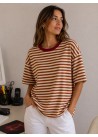 Camiseta cuello redondo rayas