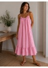 Vestido fluor tirante volante