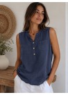 Camisa bolsillo lino