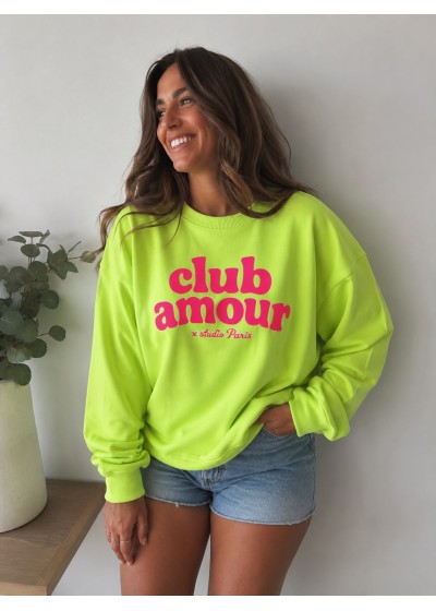 Sudadera Club amour fluor
