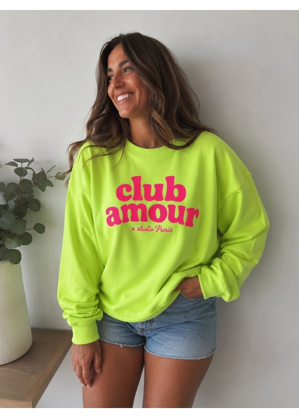 Sudadera Club amour fluor