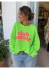Sudadera Club amour fluor