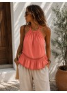 Top halter lazo espalda