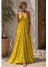 Vestido largo raso