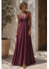 Vestido largo raso