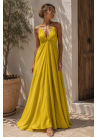 Vestido largo raso