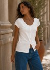 Camiseta algodon botones