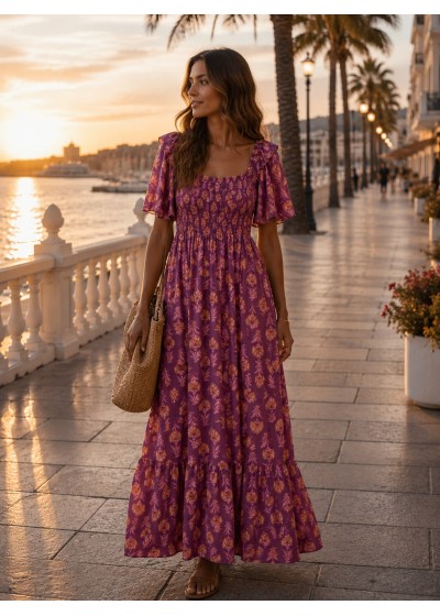 Vestido estampado flores...