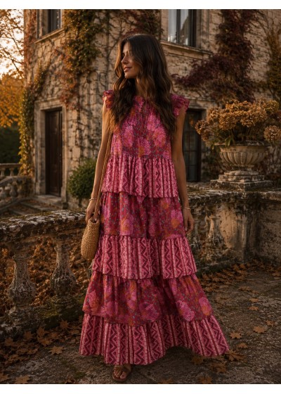 Vestido Boho nido de abeja