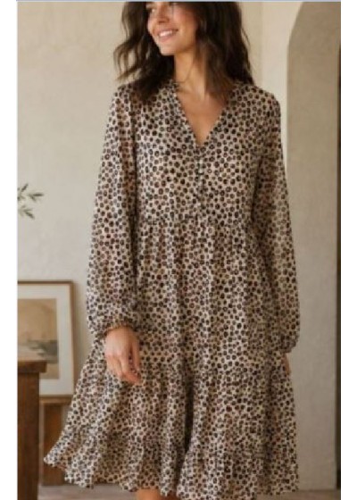 Vestido  frunce cuello pico...