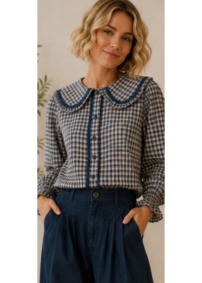 Camisa cuadros babero con...