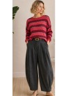 Pantalón ballon bolsillos laterales y elasticos negro